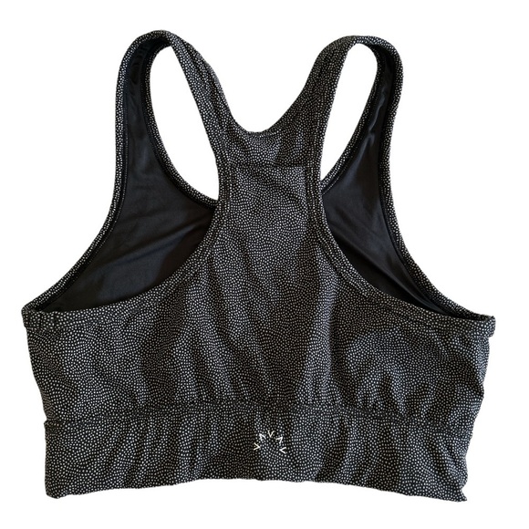Varley Berkeley Racerback Sports Bra in Black and Tan Mini Dots - Size Small - Picture 2 of 7